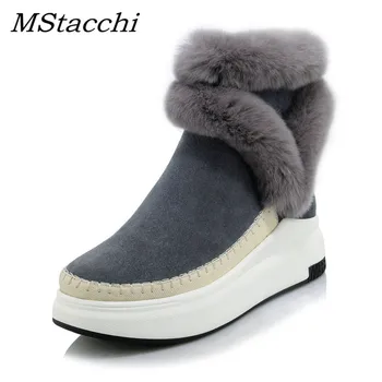 MStacchi 2020 Brand Women Ankle Boots Suede Leather Fashion Fur Zipper Wedges Shoes Woman Platform Winter Boots Women Snow Boots
MStacchi 2020 Brand Women Ankle Boots Suede Leather Fashion Fur Zipper Wedges Shoes Woman Platform Winter Boots Women Snow Boots
