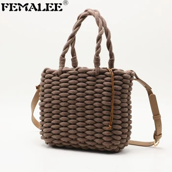Women Fashion Trendy Shoulder Bag Woven Tote Bag Cotton Rope Weaving Braided Handbag Beach Vacation Messenger Knitting Straw Bag
Women Fashion Trendy Shoulder Bag Woven Tote Bag Cotton Rope Weaving Braided Handbag Beach Vacation Messenger Knitting Straw Bag