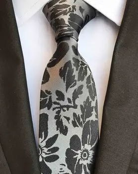 Unique Pattern 8cm Men Woven Ties Black Gray Floral Necktie Gravata for Wedding 
Unique Pattern 8cm Men Woven Ties Black Gray Floral Necktie Gravata for Wedding