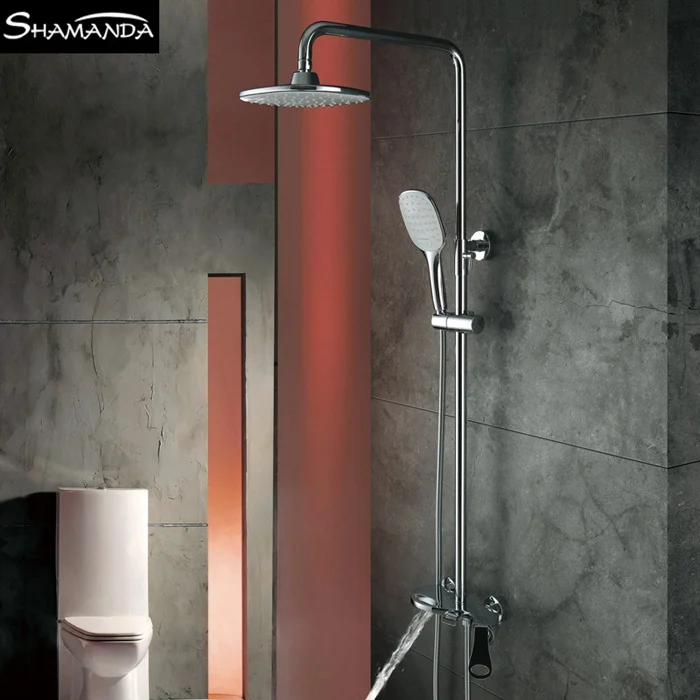 Free Shipping Chrome Wall-Mounted Hot and Cold Water Round/Square Style Shower Set with Rainfall Shower Head 17066
Free Shipping Chrome Wall-Mounted Hot and Cold Water Round/Square Style Shower Set with Rainfall Shower Head 17066