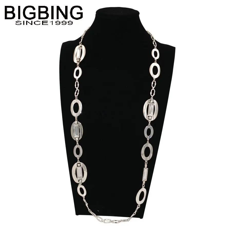S031 BIGBING fashion jewelry silver circle crystal long chain Necklace chains necklace women necklace high quality
S031 BIGBING fashion jewelry silver circle crystal long chain Necklace chains necklace women necklace high quality