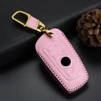 Pink Color Leather Car Key Cover with Leather Keychain Holder for BMW X1 X3 X5 X6 3 5 Series F10 F30 M Car Interior Accessories
Pink Color Leather Car Key Cover with Leather Keychain Holder for BMW X1 X3 X5 X6 3 5 Series F10 F30 M Car Interior Accessories