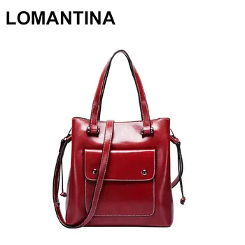 LOMANTINA Designer Handbag Female Oil Wax Cow Leather Casual Bags Handbags Women Portable Shoulder Bag Office Ladies Satchels
LOMANTINA Designer Handbag Female Oil Wax Cow Leather Casual Bags Handbags Women Portable Shoulder Bag Office Ladies Satchels