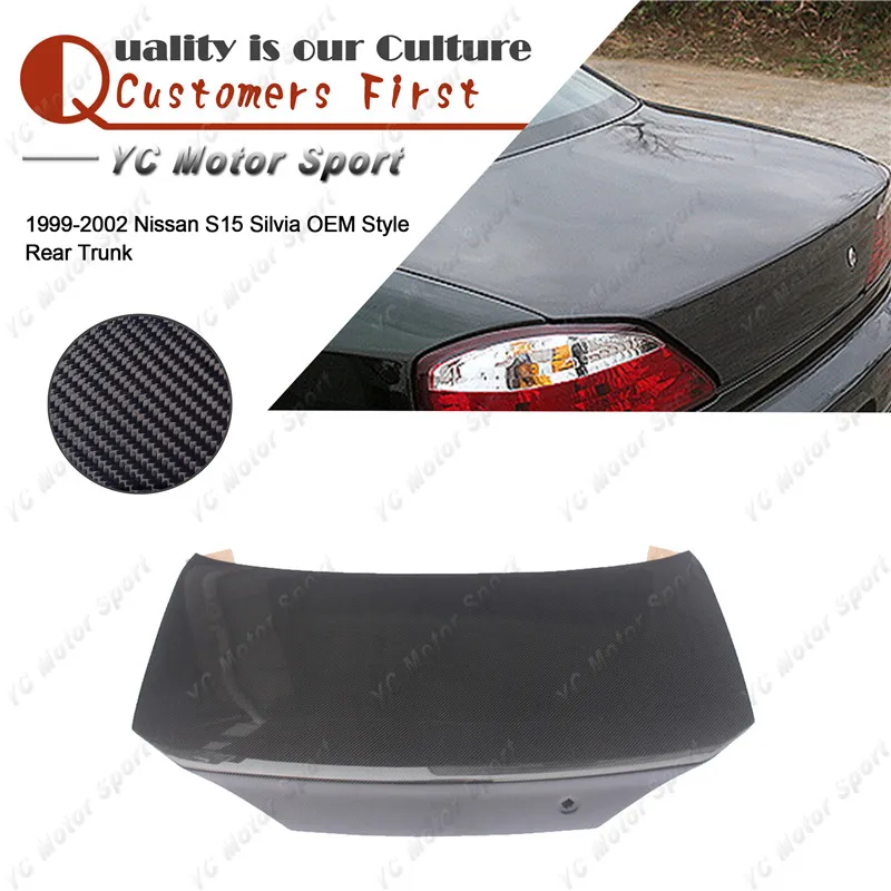 Car Accessories Carbon Fiber OEM Style Rear Trunk Tailgate Fit For 1999-2002 S15 Silvia Trunk Bootlid with Key Hole
Car Accessories Carbon Fiber OEM Style Rear Trunk Tailgate Fit For 1999-2002 S15 Silvia Trunk Bootlid with Key Hole