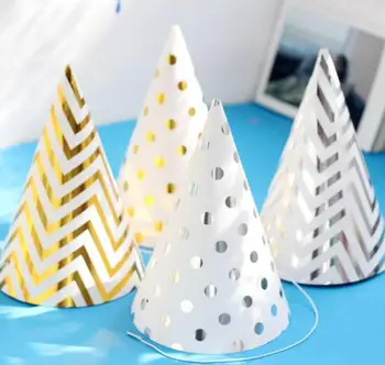 Happy Birthday Funny Party Cone Hat New Years caps Celebration Decor Gold Silver Stripe Elastic Neck Straps for children adults
Happy Birthday Funny Party Cone Hat New Years caps Celebration Decor Gold Silver Stripe Elastic Neck Straps for children adults