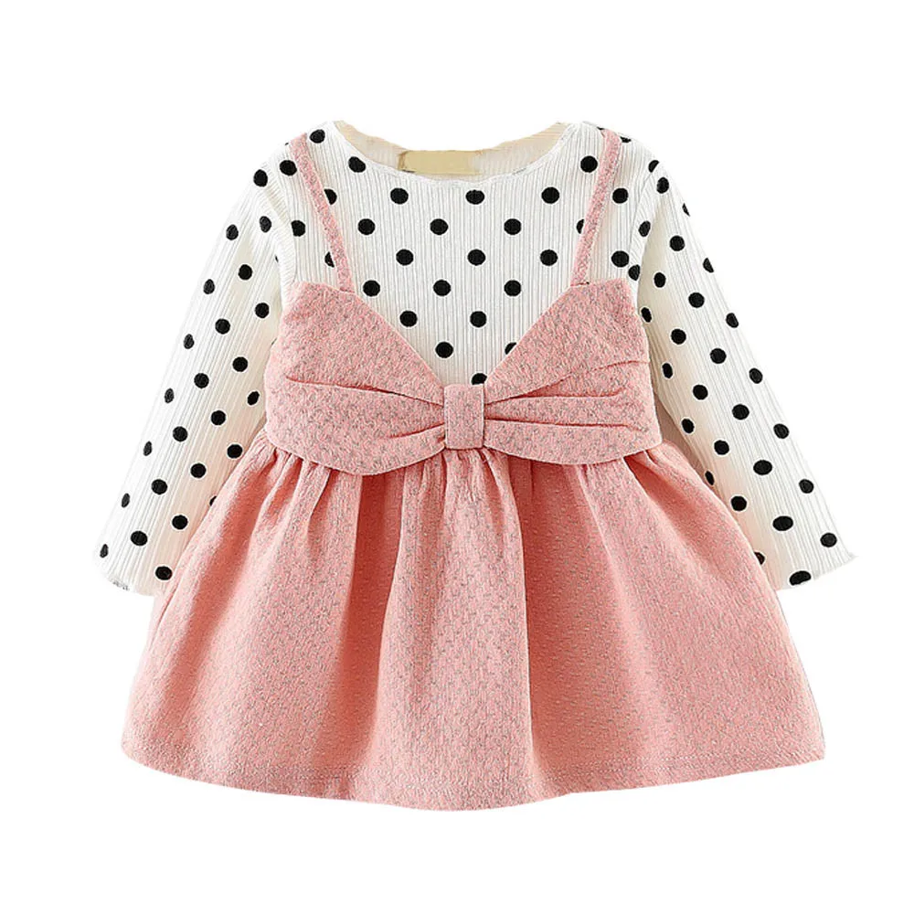 Fashion polka dot cute bow tie princess dress Girl Long Sleeve Dot Bowknot Princess Dress Clothes Outfits F4
Fashion polka dot cute bow tie princess dress Girl Long Sleeve Dot Bowknot Princess Dress Clothes Outfits F4