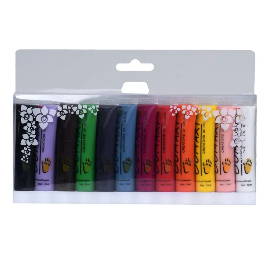 12 Color Painting Acrylic 3D Nail Art Paint Tube Draw Nail Art Tip UV Gel Accessories Beauty Makeup Tool Oct 2
12 Color Painting Acrylic 3D Nail Art Paint Tube Draw Nail Art Tip UV Gel Accessories Beauty Makeup Tool Oct 2