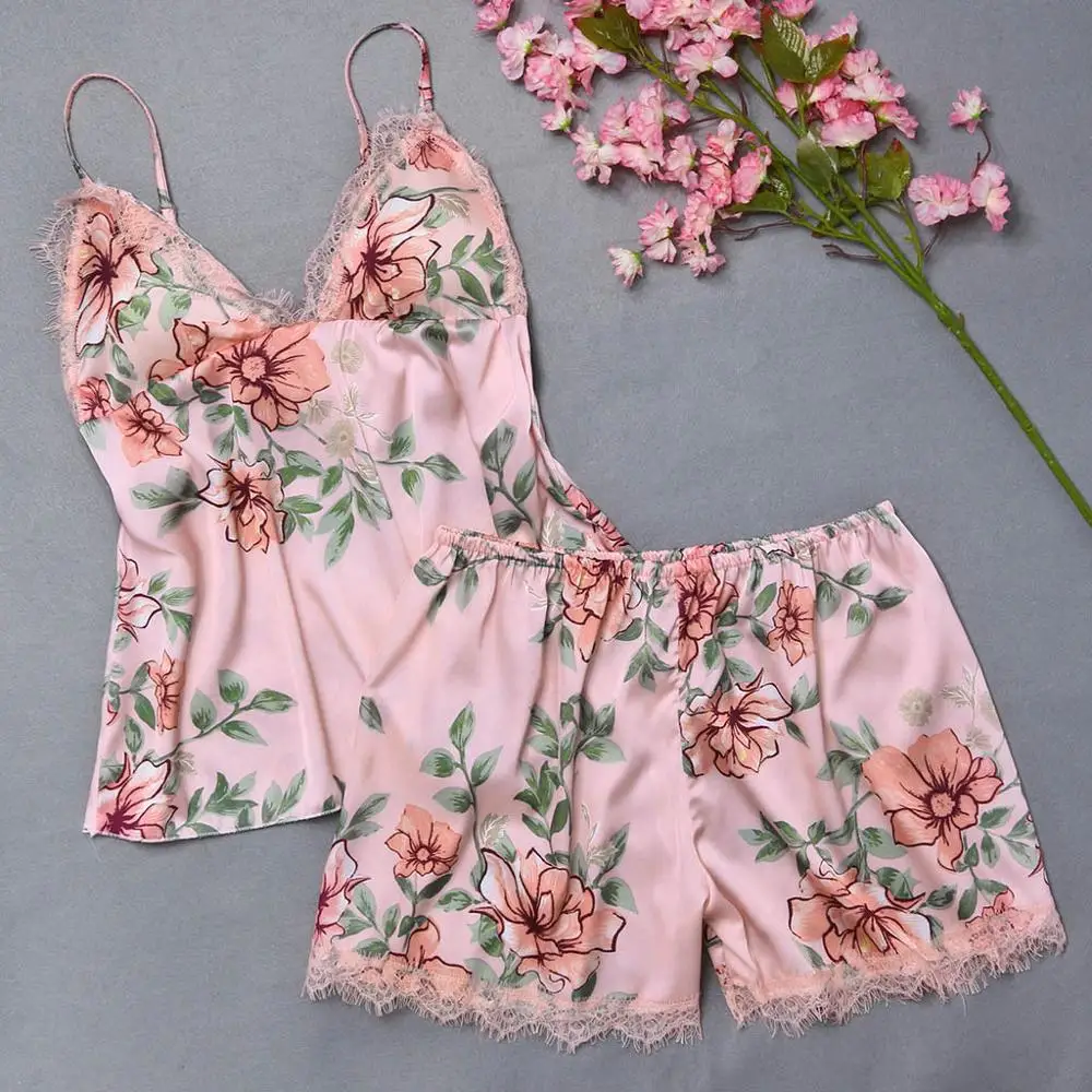 Sexy Pajamas Set Sleepwear pijama Lace Satin Trim Floral Bow Lingerie Pink Babydoll Summer Fashion Vogue Dropship#0702
Sexy Pajamas Set Sleepwear pijama Lace Satin Trim Floral Bow Lingerie Pink Babydoll Summer Fashion Vogue Dropship#0702