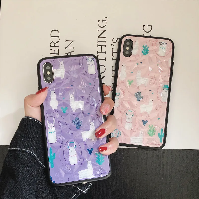 simple cute cartoon alpaca Blue, pink soft shell rhombus phone Case For Apple iphone 6 6s 7 8 Plus X XS XR MAX silicone case
simple cute cartoon alpaca Blue, pink soft shell rhombus phone Case For Apple iphone 6 6s 7 8 Plus X XS XR MAX silicone case