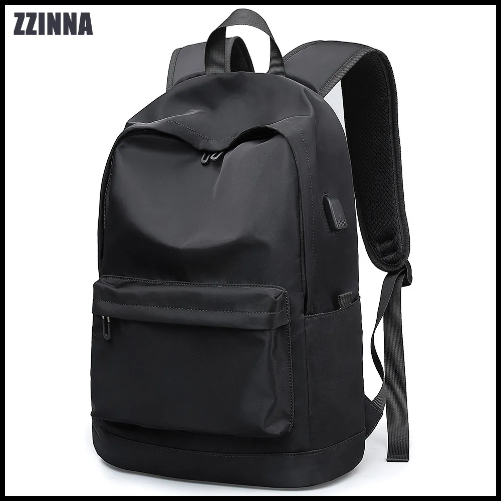 ZZINNA Fashion Summer Simple Backpack for Men Male Sumka External USB Charge Water-Resistant Fabric Bag for Laptop 15.6 inch
ZZINNA Fashion Summer Simple Backpack for Men Male Sumka External USB Charge Water-Resistant Fabric Bag for Laptop 15.6 inch