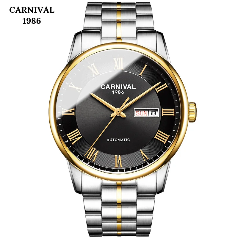 CARNIVAL Luxury Brand Automatic mechanical Men Sports Watches Men's Military Watch Male Date Business Clock Relogio Masculino
CARNIVAL Luxury Brand Automatic mechanical Men Sports Watches Men's Military Watch Male Date Business Clock Relogio Masculino