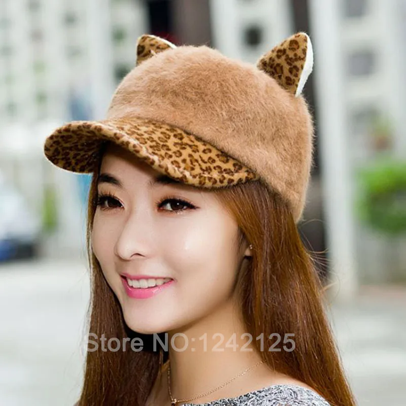 Spring Autumn women Cat ear girls hats Rabbit hair Baseball cap hat lovable Leopard fashion adult adjustable animal baseball hat
Spring Autumn women Cat ear girls hats Rabbit hair Baseball cap hat lovable Leopard fashion adult adjustable animal baseball hat