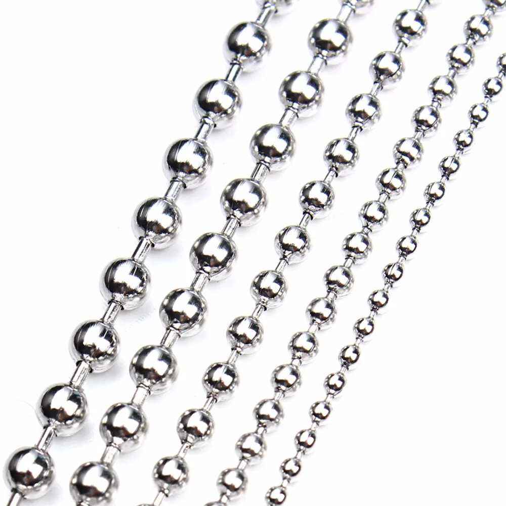 5meter/lot 4sizes Stainless Steel Ball Chain For Necklace Bracelets Link Chains For Diy Necklace Jewelry Making Findings
5meter/lot 4sizes Stainless Steel Ball Chain For Necklace Bracelets Link Chains For Diy Necklace Jewelry Making Findings