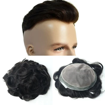 Hair Toupee Mono System Men Natural Looking 100% European Human Hair Toupee PU Replacement System 1B# Color Ever Beauty Remy
Hair Toupee Mono System Men Natural Looking 100% European Human Hair Toupee PU Replacement System 1B# Color Ever Beauty Remy