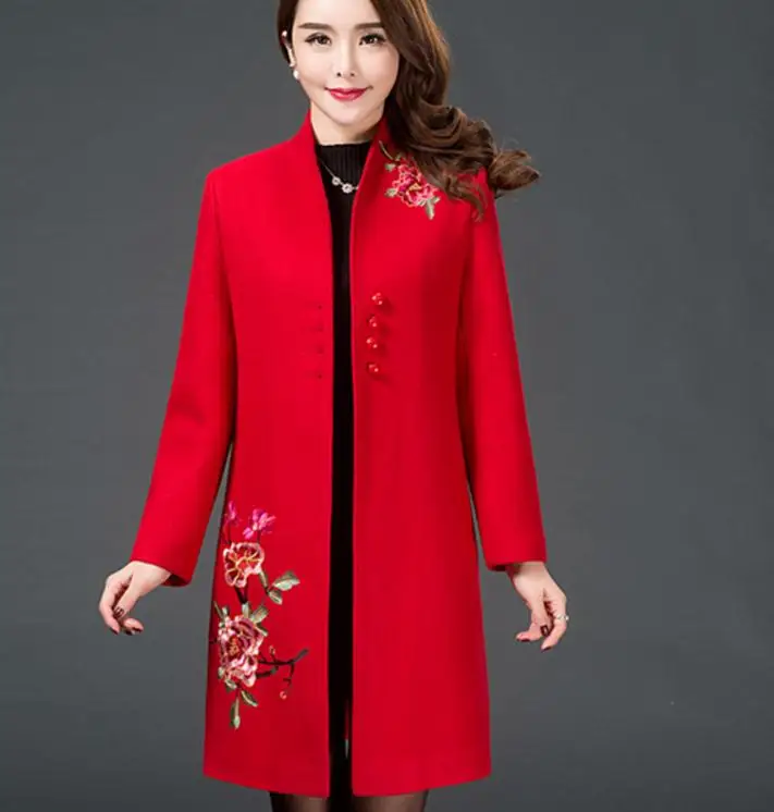 Free send Middle aged and old women's Thin section Woollen coat fashion Medium length mom clothes
Free send Middle aged and old women's Thin section Woollen coat fashion Medium length mom clothes