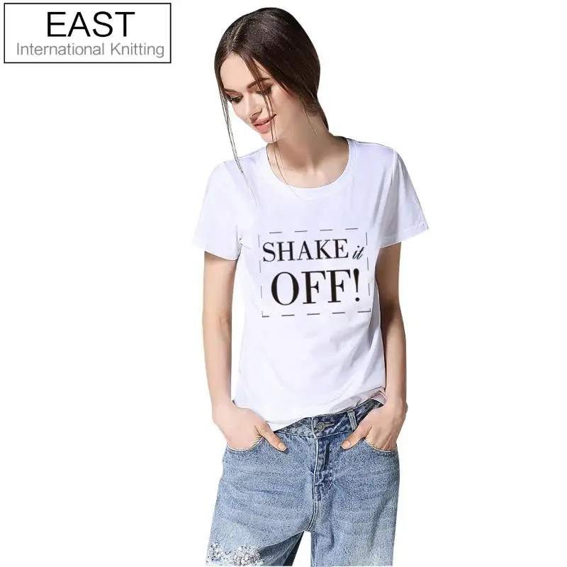 EAST KNITTING H654 2016 Top Sale WomenT shirts Tops SHAKE IT OFF Print Casual White T-shirt Harajuku Summer Tees Plus Size
EAST KNITTING H654 2016 Top Sale WomenT shirts Tops SHAKE IT OFF Print Casual White T-shirt Harajuku Summer Tees Plus Size