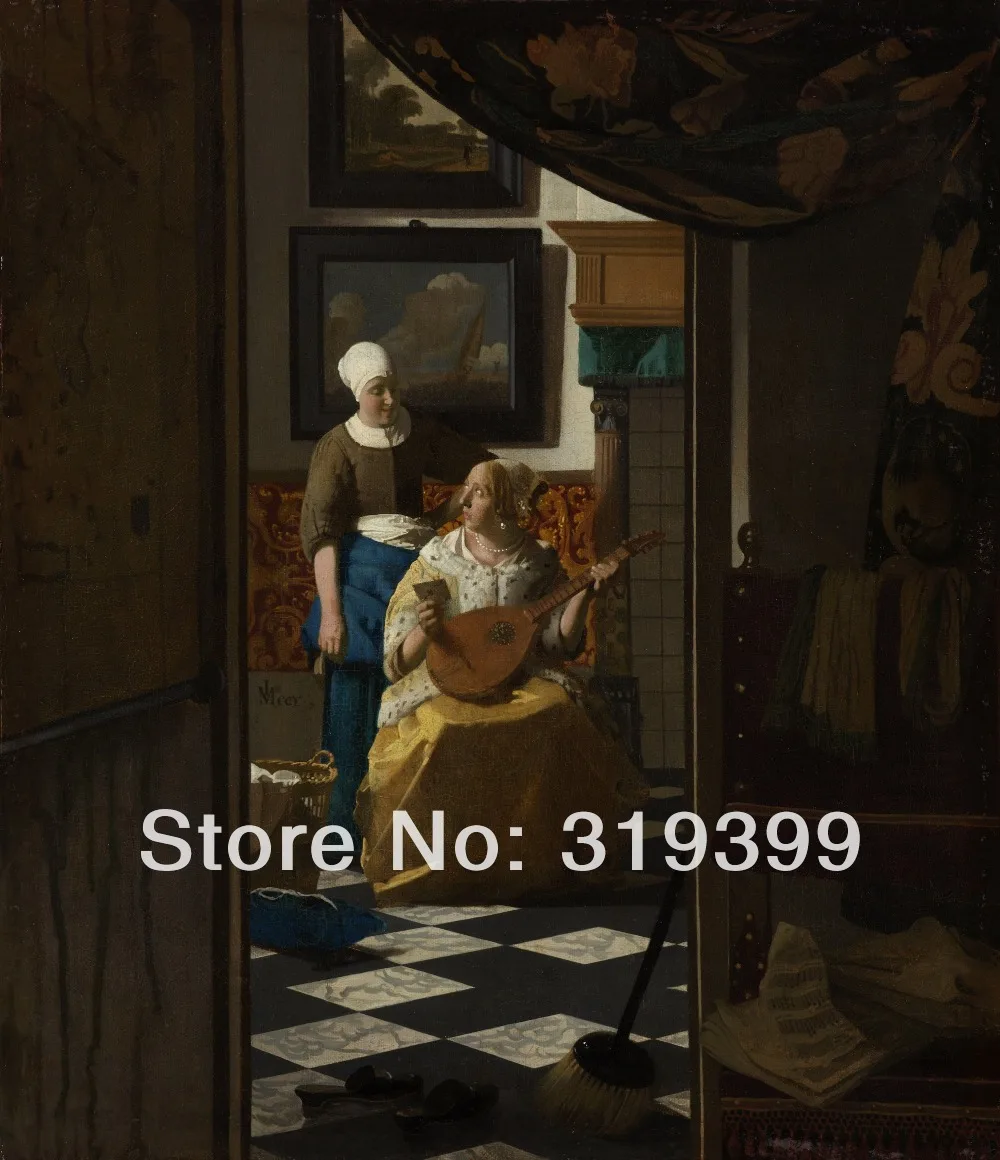Johannes Vermeer 100% handmade Linen Canvas Oil Painting Reproduction,The Love Letter ,Free FAST Shipping
Johannes Vermeer 100% handmade Linen Canvas Oil Painting Reproduction,The Love Letter ,Free FAST Shipping