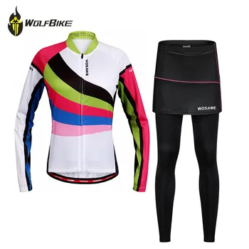 WOSAWE Outdoor Autumn Bike Cycling Clothes for Women Pro Set Breathable MTB Bike Skirts Long Sleeve Sports Bicycle Jersey Suits
WOSAWE Outdoor Autumn Bike Cycling Clothes for Women Pro Set Breathable MTB Bike Skirts Long Sleeve Sports Bicycle Jersey Suits