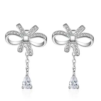 Hot sell fashion shiny crystal bowknot female 925 sterling silver ladies`stud earrings jewelry gift wholesale
Hot sell fashion shiny crystal bowknot female 925 sterling silver ladies`stud earrings jewelry gift wholesale
