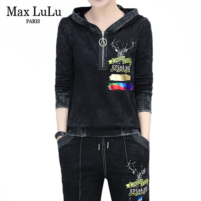 Max LuLu Fashion Korean Embroidery Ladies Two Piece Sets Sweat Outfits Womens Hooded Tops And Pants Vintage Printed Tracksuit
Max LuLu Fashion Korean Embroidery Ladies Two Piece Sets Sweat Outfits Womens Hooded Tops And Pants Vintage Printed Tracksuit