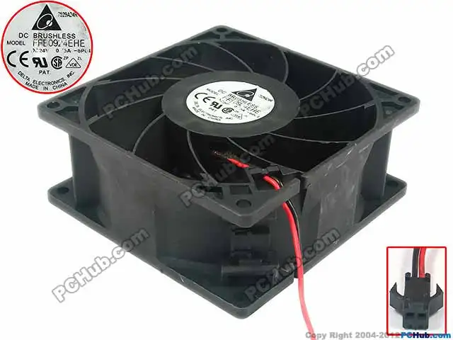 Delta Electronics FFB0924EHE 6P04 Server Cooler Fan DC 24V 0.75A 90x90x38mm 2-wire
Delta Electronics FFB0924EHE 6P04 Server Cooler Fan DC 24V 0.75A 90x90x38mm 2-wire