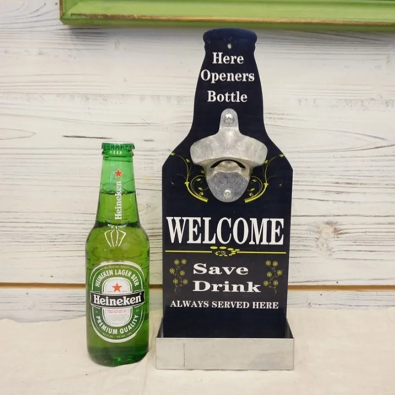 Beer Bottle Shaped Wall Mounted Bottle Opener with Cap Catcher Vintage Style Metal Beer Bottle Opener for Wall
Beer Bottle Shaped Wall Mounted Bottle Opener with Cap Catcher Vintage Style Metal Beer Bottle Opener for Wall