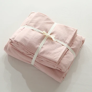 100% Cotton Bedding Sets Simple Style Solid Color Soft Queen King Size Flat Sheet Pillowcase Bed Linens Duvet Cover
100% Cotton Bedding Sets Simple Style Solid Color Soft Queen King Size Flat Sheet Pillowcase Bed Linens Duvet Cover