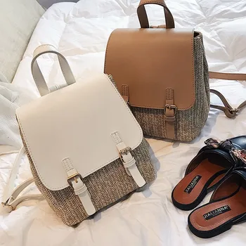 Handmade Woven Knitting Straw Women School Backpack 2019 Summer High Quality PU Travel Bags Girl Books Backpacks Women Backpacks
Handmade Woven Knitting Straw Women School Backpack 2019 Summer High Quality PU Travel Bags Girl Books Backpacks Women Backpacks