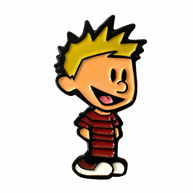 Calvin Enamel Pin