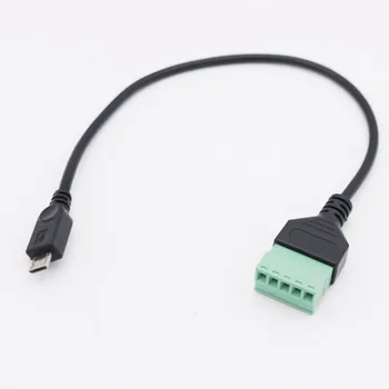 1pc Micro USB 5 Pin 2.0 Male to 5 Pin Screw Connector with Shield Solderless Terminal Plug Adapter Cable Cord 30cm/1ft
1pc Micro USB 5 Pin 2.0 Male to 5 Pin Screw Connector with Shield Solderless Terminal Plug Adapter Cable Cord 30cm/1ft