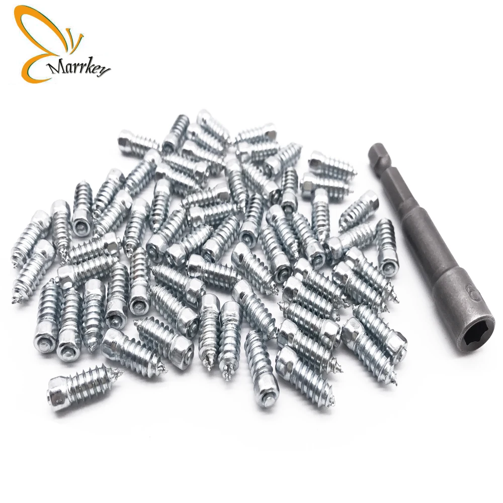 Marrkey 100PCS 18mm Spikes for Tire/Tire Studs/Ice Stud/Screw in studs for Compact Loader/Forklift/ATV/Mini-Tractor/Farm/Mining
Marrkey 100PCS 18mm Spikes for Tire/Tire Studs/Ice Stud/Screw in studs for Compact Loader/Forklift/ATV/Mini-Tractor/Farm/Mining