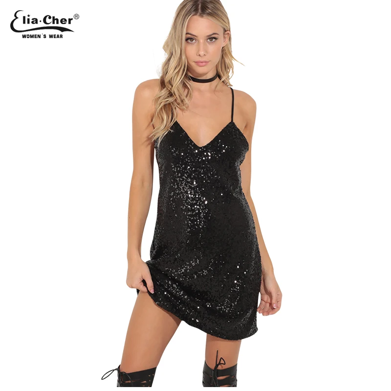 Sexy Deep V neck Sequin Dress Sleeveless Halter Split Black Dresses Fashion Backless Party Club Dresses 8851
Sexy Deep V neck Sequin Dress Sleeveless Halter Split Black Dresses Fashion Backless Party Club Dresses 8851