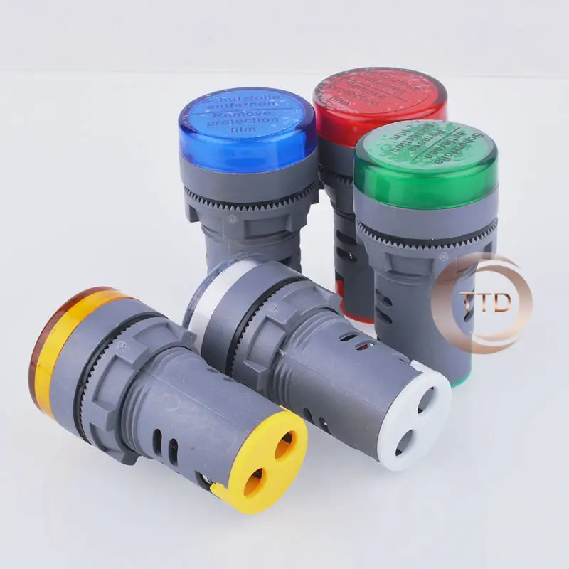 2Pcs/Lot Mixture 22mm Yellow/Blue/White/Red/Green AD16-22DS LED Indicator Lights Signal Pilot Lamp 220
2Pcs/Lot Mixture 22mm Yellow/Blue/White/Red/Green AD16-22DS LED Indicator Lights Signal Pilot Lamp 220