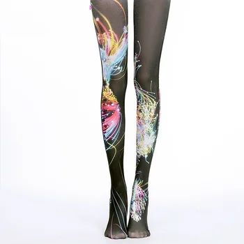 

unique Fireworks pattern stockings Japanese cosply Lolita Tights High-quality black Silk stockings shaping leggin 1order=1pc