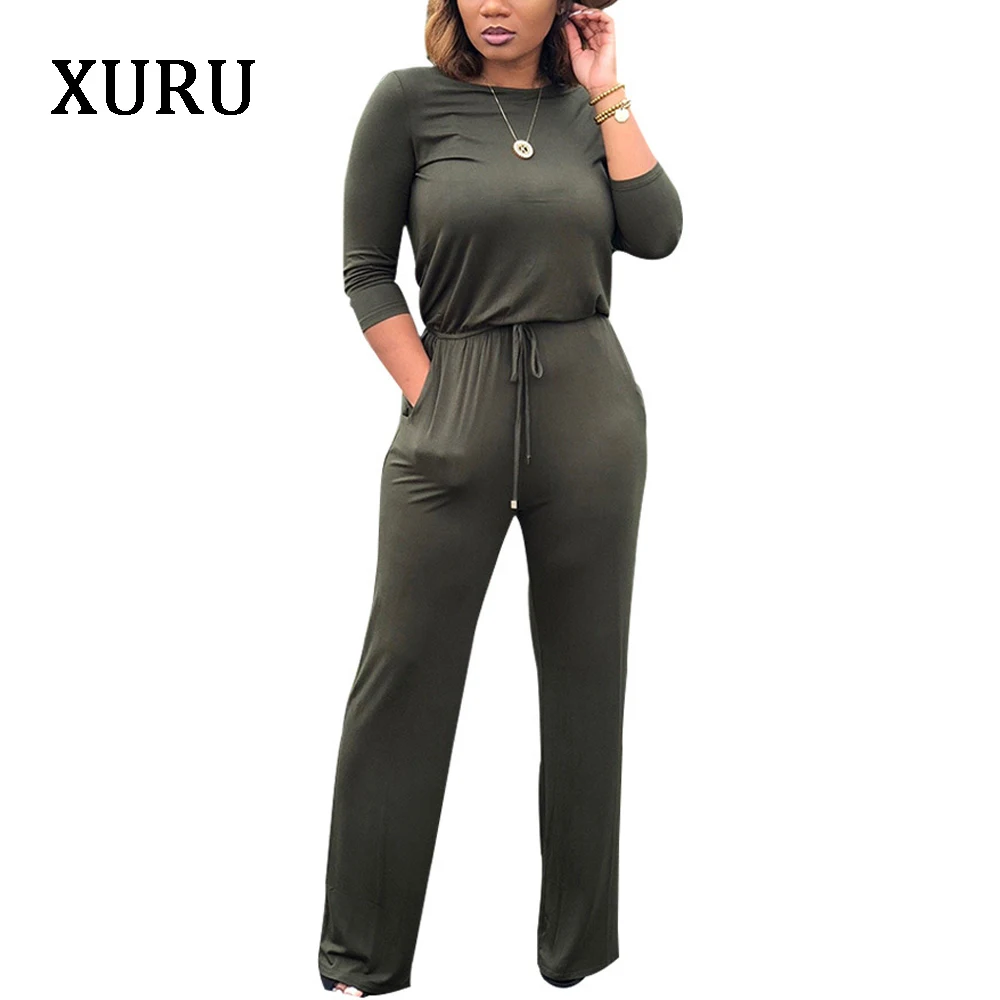 XURU Women's Autumn Winter Long-sleeved Solid Color Jumpsuit Casual Jumpsuit Bandage Jumpsuit Ladies Jumpsuit
XURU Women's Autumn Winter Long-sleeved Solid Color Jumpsuit Casual Jumpsuit Bandage Jumpsuit Ladies Jumpsuit