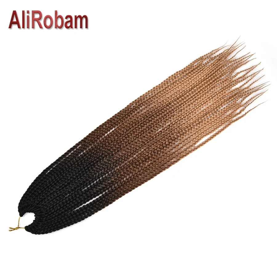 AliRobam 24" Crochet Braids Hair Extensions Pure Or Black Brown Ombre 2/3 Tone Synthetic Box Braiding For Women 22 Strands/pack
AliRobam 24" Crochet Braids Hair Extensions Pure Or Black Brown Ombre 2/3 Tone Synthetic Box Braiding For Women 22 Strands/pack