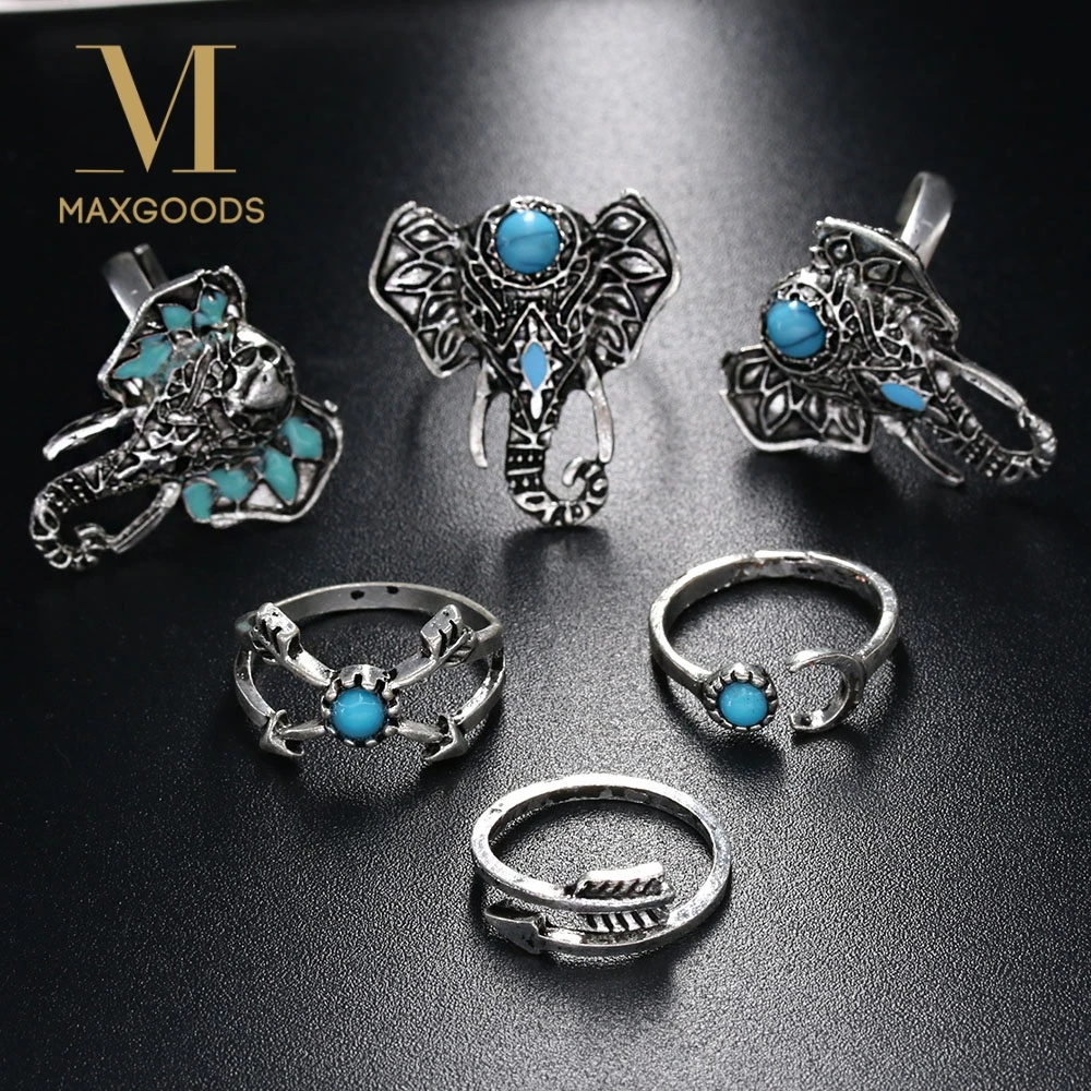 6pcs/lot Vintage Women Tibetan Silver Blue Stone Moon Arrow Elephants Bohemian Midi Finger Knuckle Rings Set Turkish Jewelry
6pcs/lot Vintage Women Tibetan Silver Blue Stone Moon Arrow Elephants Bohemian Midi Finger Knuckle Rings Set Turkish Jewelry