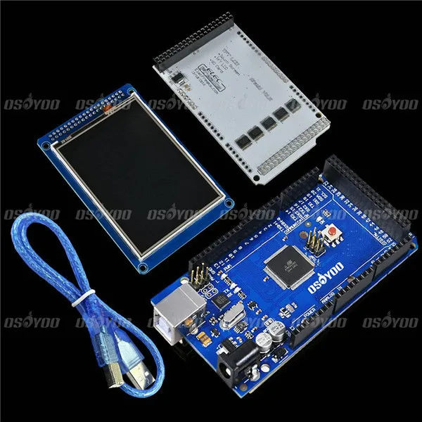 3-2-TFT-LCD-de-Toque-3-2-Polegada-Escudo-Mega-Escudo-Mega2560-R3-com-Cabo