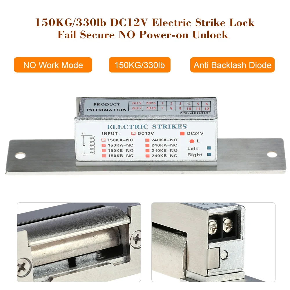 Stainless Steel 150KG Electronic Door Lock 330lb Electric Strike Lock Magnetic Induction DC12V Door Entry Access Control System
Stainless Steel 150KG Electronic Door Lock 330lb Electric Strike Lock Magnetic Induction DC12V Door Entry Access Control System