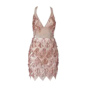 Newest Summer Celebrity Party Bodycon Dress Women Spaghetti Strap V-Neck Sequined Sexy NightClub Backless Dress Women Vestidos 
Newest Summer Celebrity Party Bodycon Dress Women Spaghetti Strap V-Neck Sequined Sexy NightClub Backless Dress Women Vestidos
