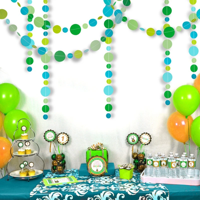 4M Colorful Round Hanging Paper Garland Circle Flora String Chain Home Wedding Banner Jungle Birthday Party Decoration Supplies
4M Colorful Round Hanging Paper Garland Circle Flora String Chain Home Wedding Banner Jungle Birthday Party Decoration Supplies
