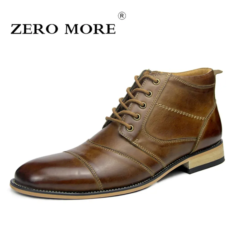 ZERO MORE Genuine Leather Mens Boots Lace Up Zipper Shoes Men British Designer Ankle Boots Men Solid Pointed Toe Boots Man
ZERO MORE Genuine Leather Mens Boots Lace Up Zipper Shoes Men British Designer Ankle Boots Men Solid Pointed Toe Boots Man