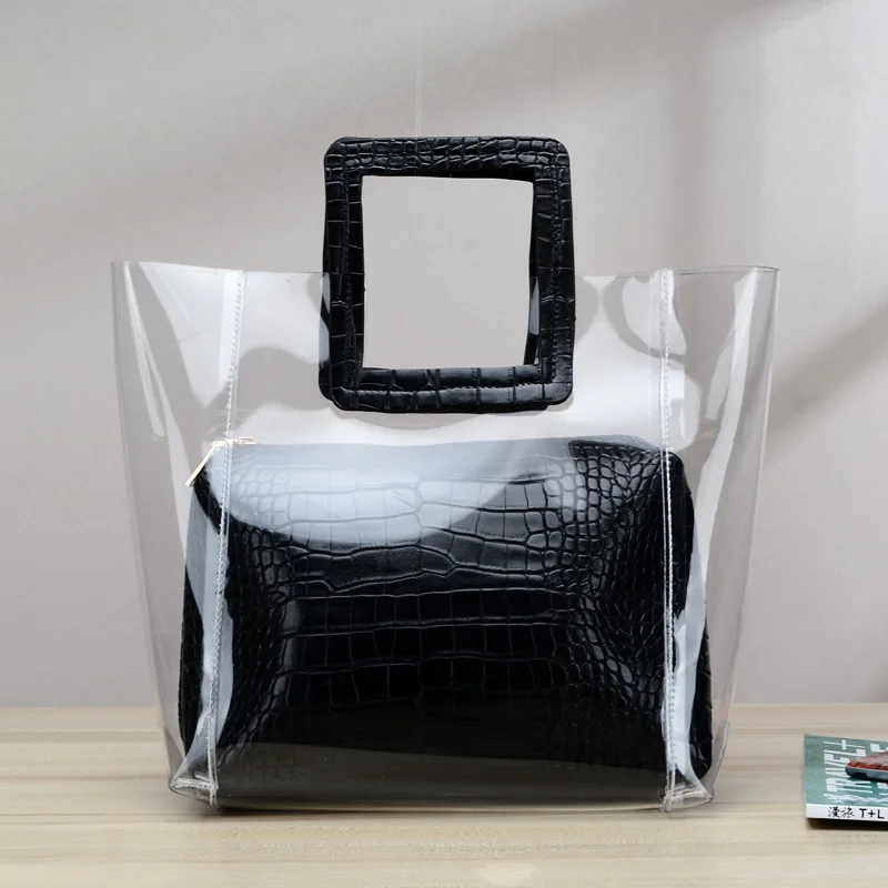 2018 Luxury Handbags Women's Bags Designer PVC Transparent Shoulder Bags High Capacity New Fashion Casual Totes Female
2018 Luxury Handbags Women's Bags Designer PVC Transparent Shoulder Bags High Capacity New Fashion Casual Totes Female