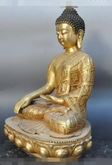 S5265 18" marked china bronze gilt Tantra sakyamuni Shakyamuni Tathagata buddha statue
S5265 18" marked china bronze gilt Tantra sakyamuni Shakyamuni Tathagata buddha statue