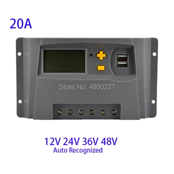 High Quality 20A 12V/24V/36V/48V Auto Work PWM PV Solar Regulators 20A Battery Charger Solar charge controller with LCD display
High Quality 20A 12V/24V/36V/48V Auto Work PWM PV Solar Regulators 20A Battery Charger Solar charge controller with LCD display