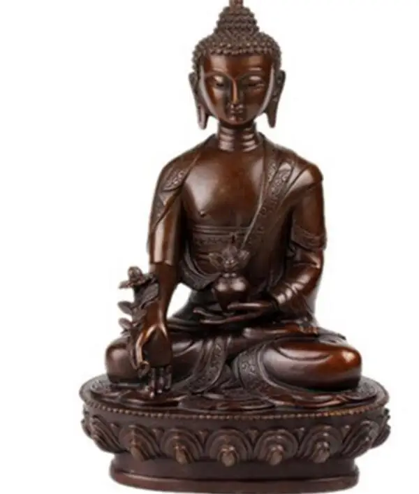 8 "Buddhist bronze Buddha Sakyamuni Buddha statue of tibetano frete GR TIS about 14cm width 10cm high 21cm
8 "Buddhist bronze Buddha Sakyamuni Buddha statue of tibetano frete GR TIS about 14cm width 10cm high 21cm