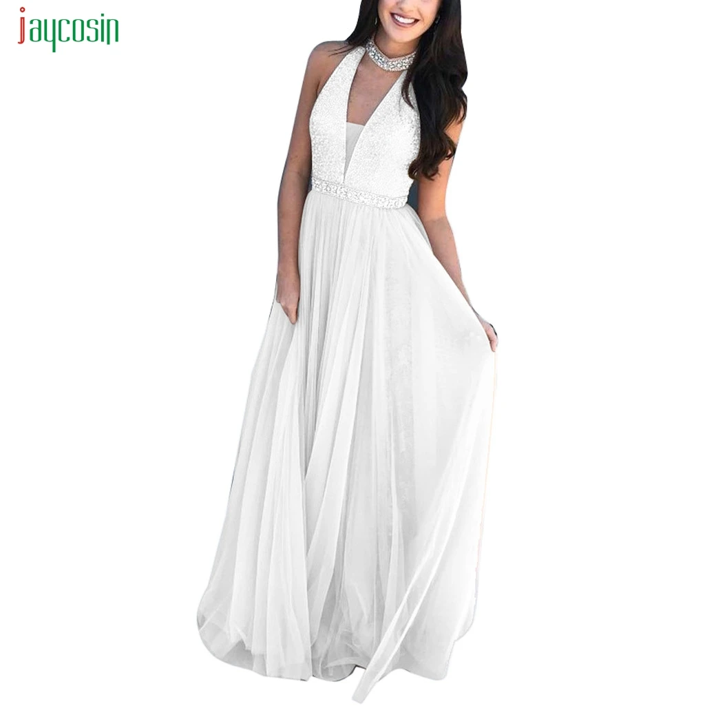 Jaycosin Prinecss Ball Gown Dress Women Sleeveless Halter Solid Long Dress Elegant Vestidos De Fiesta For Women Evening Party
Jaycosin Prinecss Ball Gown Dress Women Sleeveless Halter Solid Long Dress Elegant Vestidos De Fiesta For Women Evening Party