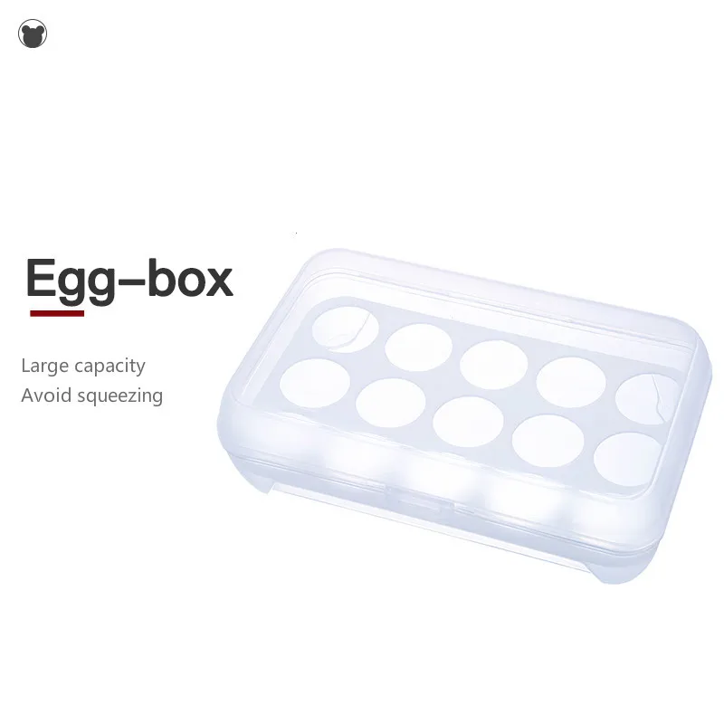 BEARFAMILY 15 Egg Storage Box Organizer Refrigerator Storing Container eggs tools Racks Plastic fresh egg shelf Kitchen supplies
BEARFAMILY 15 Egg Storage Box Organizer Refrigerator Storing Container eggs tools Racks Plastic fresh egg shelf Kitchen supplies