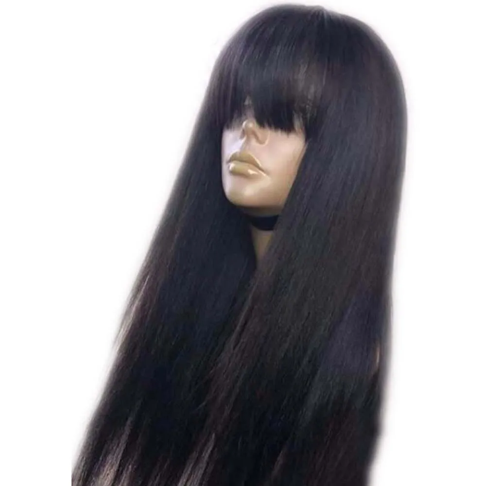 Pre Plucked Hairline 360 Lace Human Wigs With Bangs Silky Straight Fringe Wigs With Baby Hair 360 Lace Frontal Wig
Pre Plucked Hairline 360 Lace Human Wigs With Bangs Silky Straight Fringe Wigs With Baby Hair 360 Lace Frontal Wig