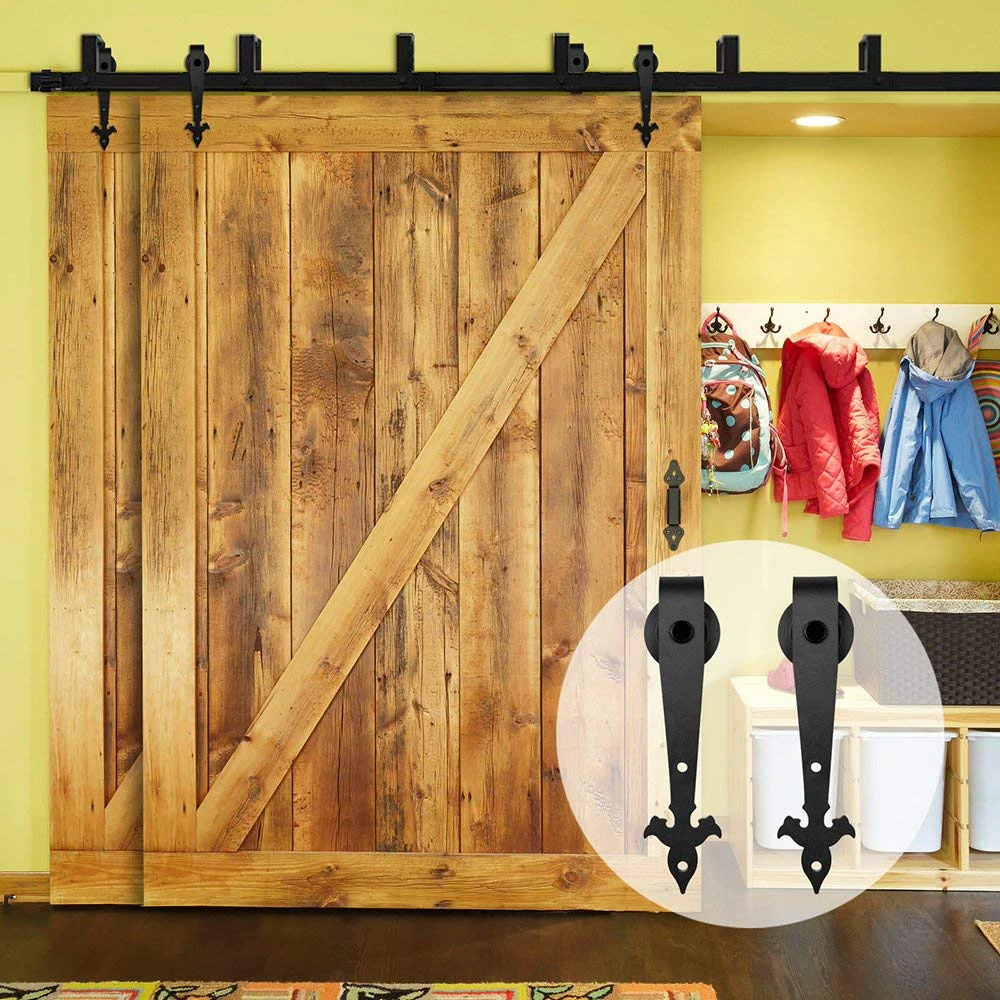 LWZH Sliding Wood Door Bypass Sliding Barn Door Hardware Kit Black Steel Track Rollers for Interior Double Door
LWZH Sliding Wood Door Bypass Sliding Barn Door Hardware Kit Black Steel Track Rollers for Interior Double Door